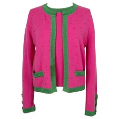 Ensemble cardigan en cachemire rose Chanel, 1996