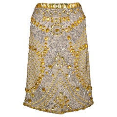 Cher Michel Klein Golden Skirt