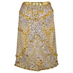 Cher Michel Klein Golden Skirt
