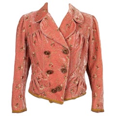 Veste en velours Galliano avec fleurs, 2005