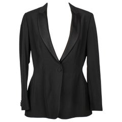 Chaqueta Smoking Dior de lana cruda y seda negra, 2003