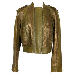 Dior Green Snake Jacket with Bronze Reflection