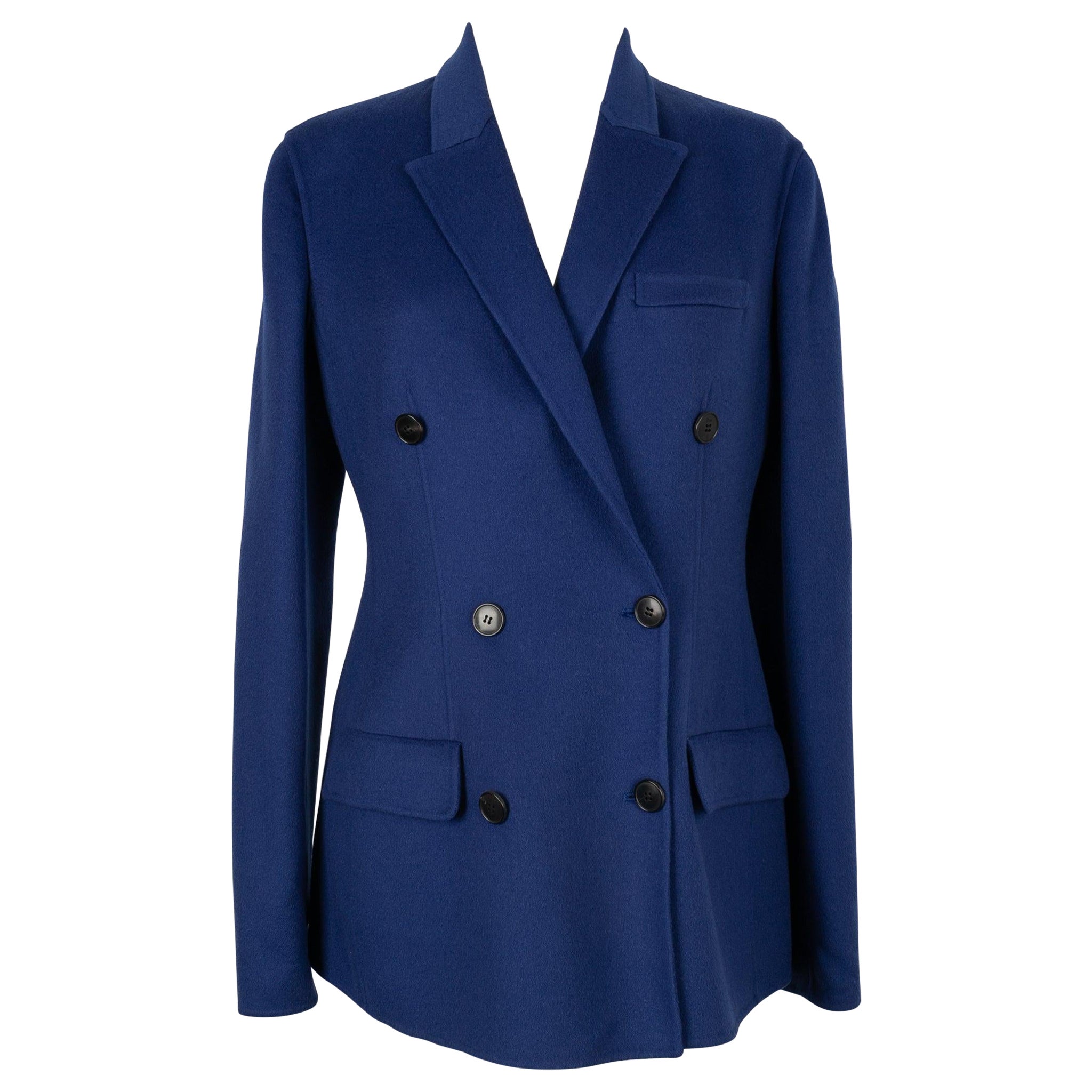 Christian Dior Blue Cashmere Jacket, 2014 For Sale