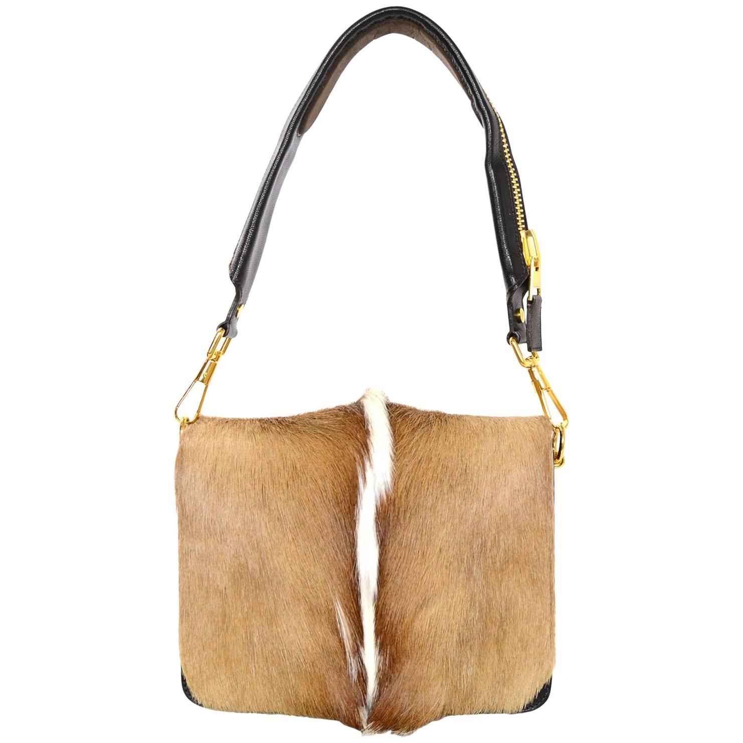 Tom Ford Antelope Fur & Brown Leather Bag rt. $3, 510
