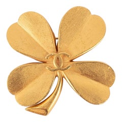 Vintage Chanel Brooch Representing a Clover, 1993