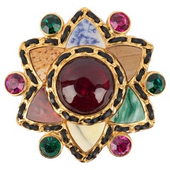 Vintage Chanel Brooch Interlaced with Leather, 1995