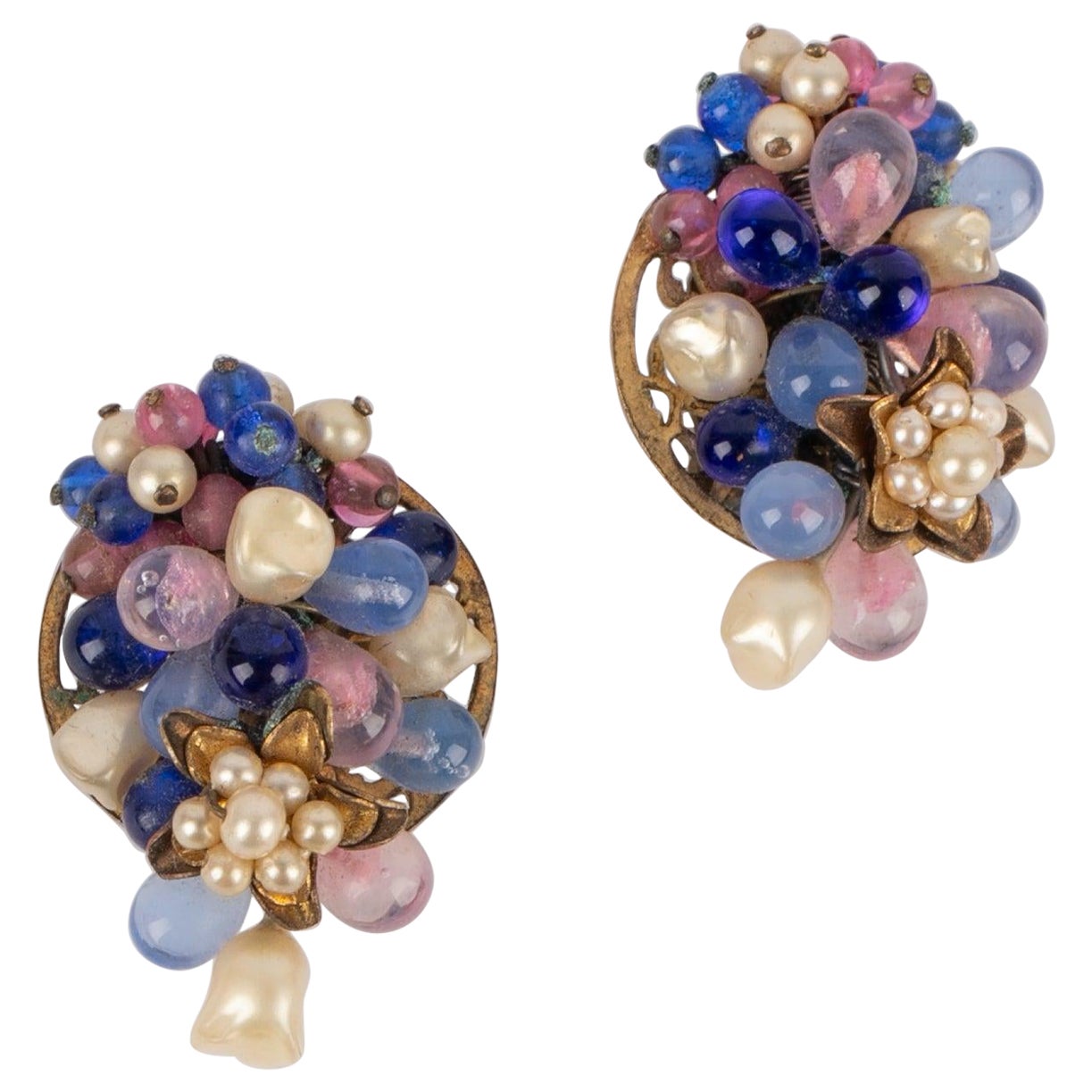 Rousselet Earrings with Glass Paste