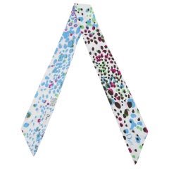 Dior Multicolor Dot Printed Silk Mitzah Scarf