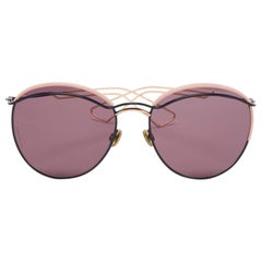 Dior Blue Gold Tone/Purple Dioround Aviator Sunglasses