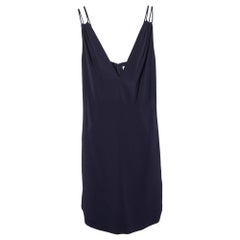 Victoria Victoria Beckham Navy Blue Plunge V-Neck Mini Dress M