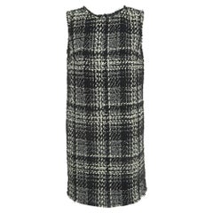 Dolce & Gabbana Plaid Tweed A-Line Mini Dress M