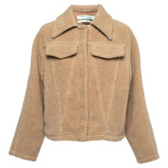 Off-White Beige Shearling Teddy Jacket XS