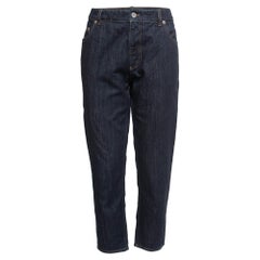Miu Miu Indigo Embellished Detail Crop Jeans M