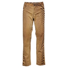 Just Cavalli - Jeans in cotone beige con stampa animalier XL Vita 38