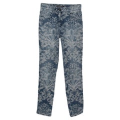 Dolce & Gabbana Blue Jacquard Denim Jeans XS Waist 24"