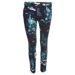 Balenciaga Black Tree Print Denim Skinny Jeans M Waist 30''
