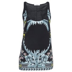 Canotta in maglia di cotone con stampa nera Givenchy S