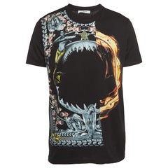 Givenchy Black Mermaid Fire Ring Print Cotton Oversized T-Shirt S