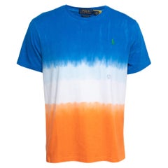 Polo Ralph Lauren Mehrfarbiges T-Shirt aus Baumwolle mit Tye-Dye-Druck L