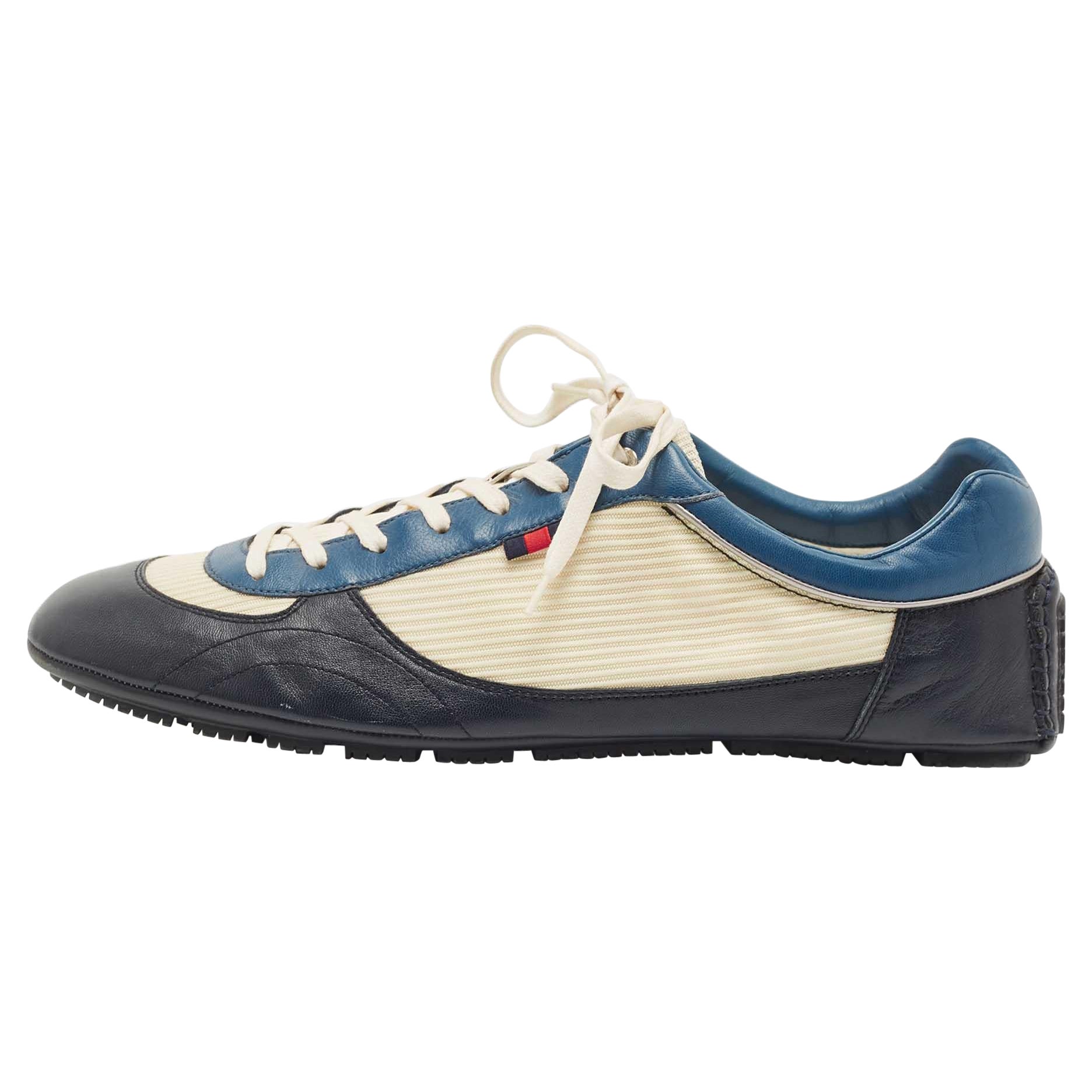Gucci, scarpe da ginnastica in pelle e tessuto multicolore Up&Up Taglia 45,5