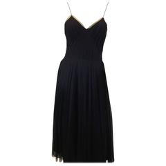 Chloe Black Tulle Evening Dress