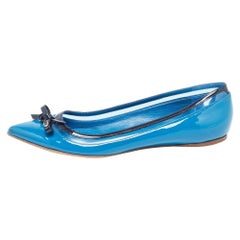 Dior Two Tone Patent Leather Bow Ballet Flats Size 40