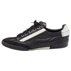 Dior Black/White Leather and Suede homme Sneakers Size 41.5