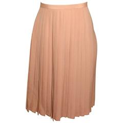 Vintage 1970s Bill Blass Pink Pleated Skirt