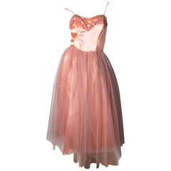 1950s Tulle and Satin Dress with Jacket 9