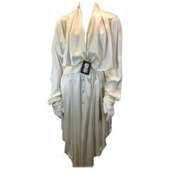 Thierry Mugler Vintage White Buttoned Dress