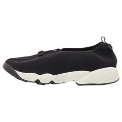 Dior Black Knit Fabric Fusion Sneakers Size 40