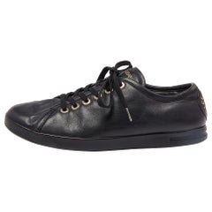 Dolce & Gabbana Black Leather Low Top Sneakers Size 42.5