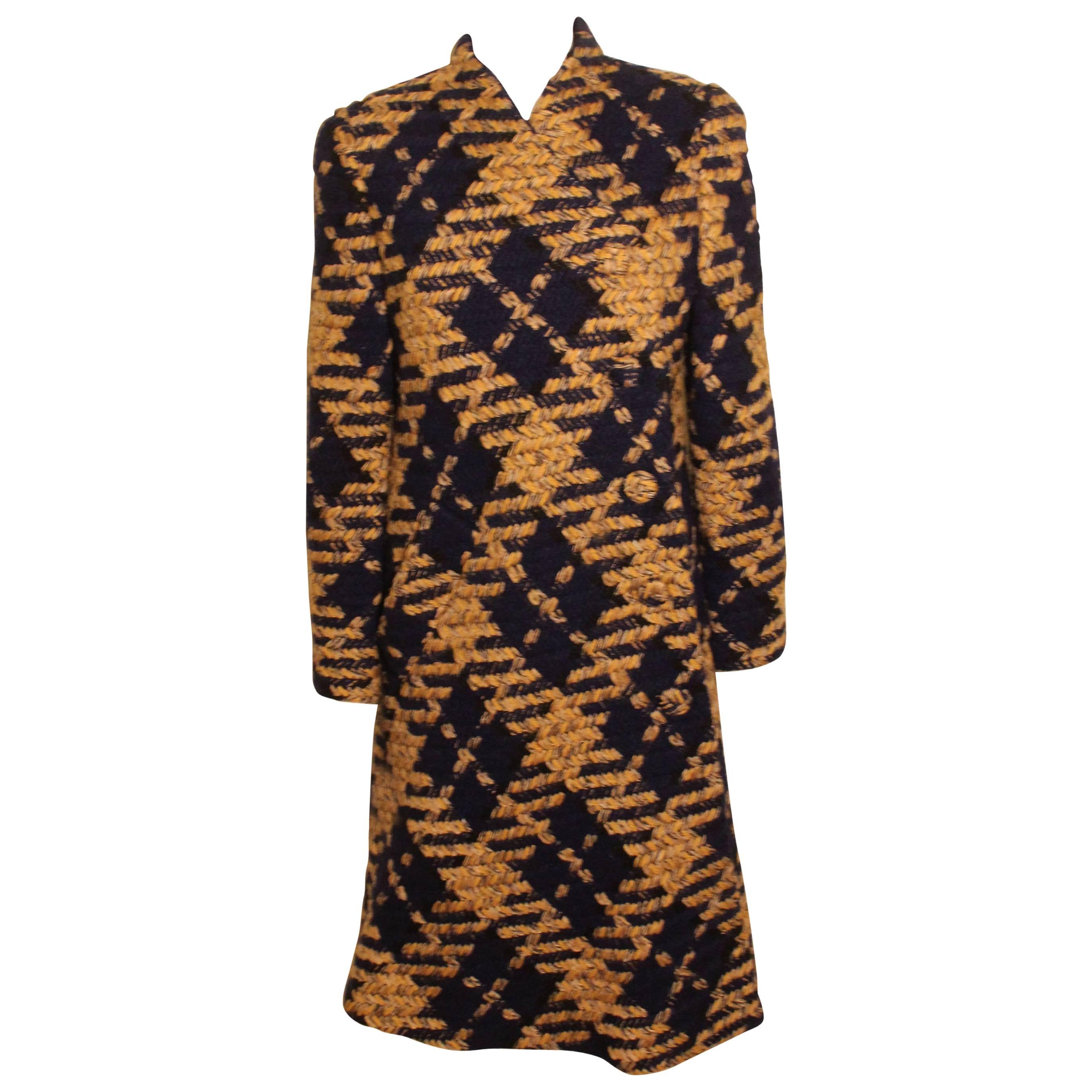 Vintage Pauline Trigere Wool Tweed Coat