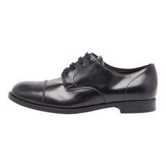 Prada Black Leather Lace Up Derby Size 41