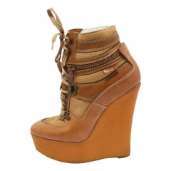 Burberry Brown - Bottes en caoutchouc en cuir et daim - Taille 35