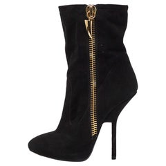 Giuseppe Zanotti Black Suede Ankle Booties Size 38