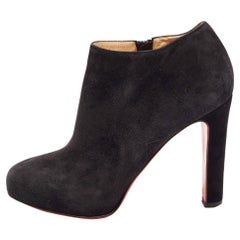Christian Louboutin Black Suede Vicky Booties Size 37
