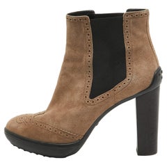Tod's - Bottines en daim Brown - Taille 41