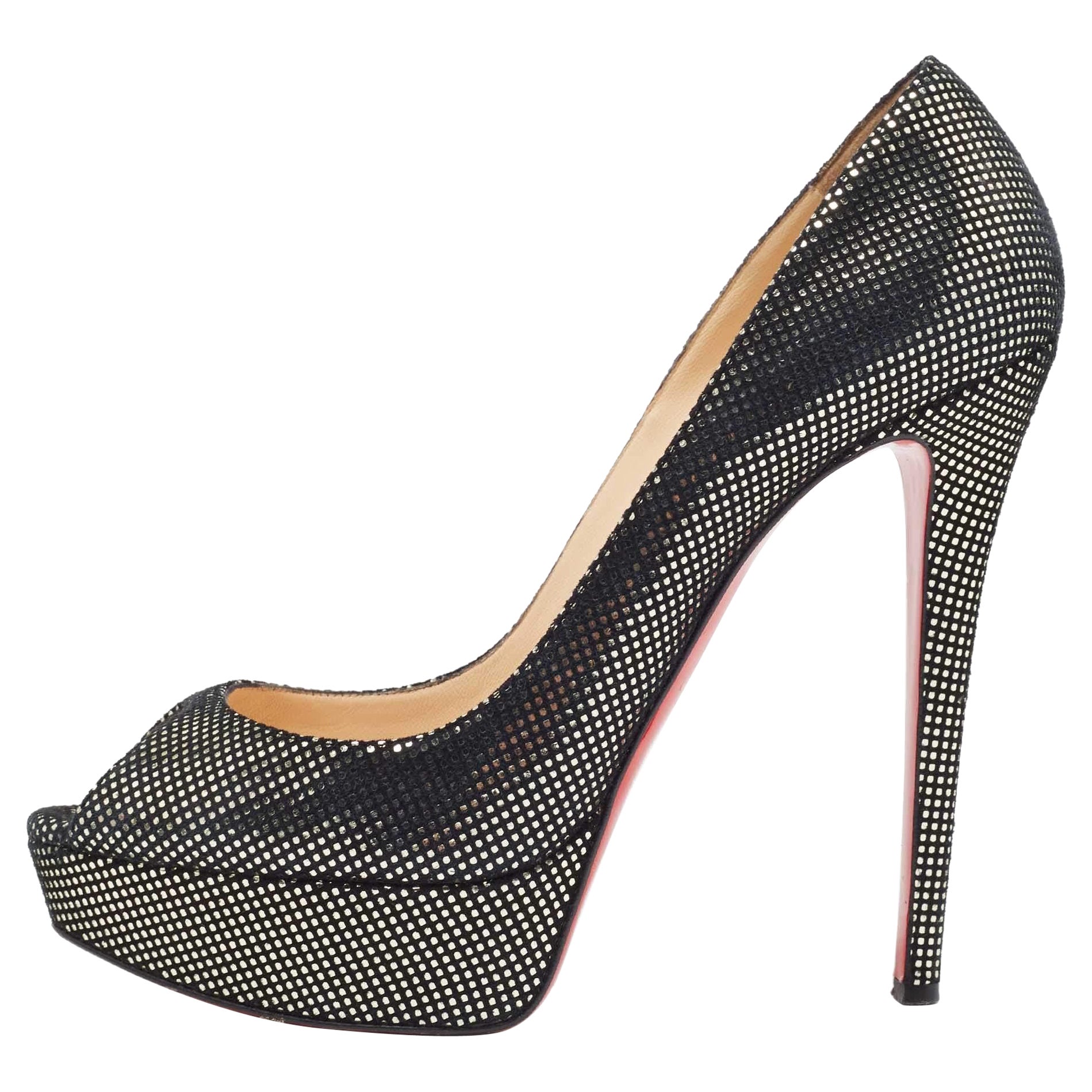 Christian Louboutin escarpins Lady Peep en daim stratifié deux tons, taille 40