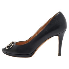 Gucci Black Leather Hollywood Pumps Size 39