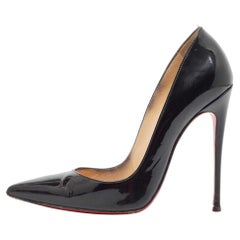 Christian Louboutin Black Patent Leather So Kate Pumps Size 37