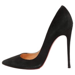 Christian Louboutin Black Suede So Kate Pumps Size 38