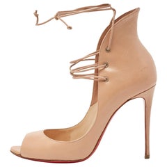 Christian Louboutin Beige Leather Megavamp Pumps Size 36