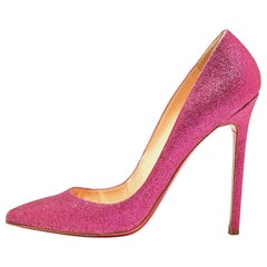 Christian Louboutin Pink Glitter Pigalle Pumps Size 39.5