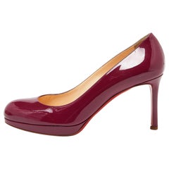 Christian Louboutin Purple Patent Leather New Simple Pumps Size 38