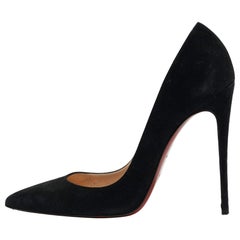 Christian Louboutin Black Suede So Kate Pumps Size 38.5