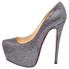 Christian Louboutin Bombas Glitter Daffodile Plateadas Talla 37