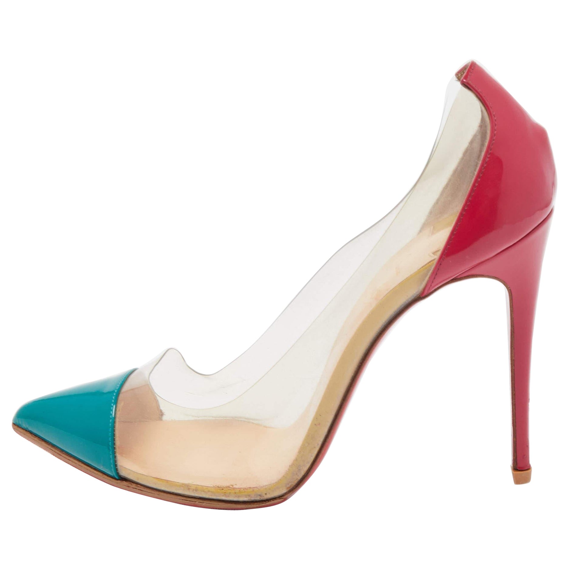 Christian Louboutin Mehrfarbiges Lack- und PVC-Lackleder  Debout  Pumps Größe 38