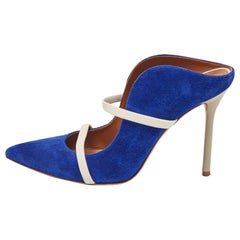 Malone Souliers Blue Suede and Leather Maureen  Pumps Size 39