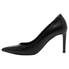 Balenciaga Black Leather Knife Pointed Toe Pumps Size 36